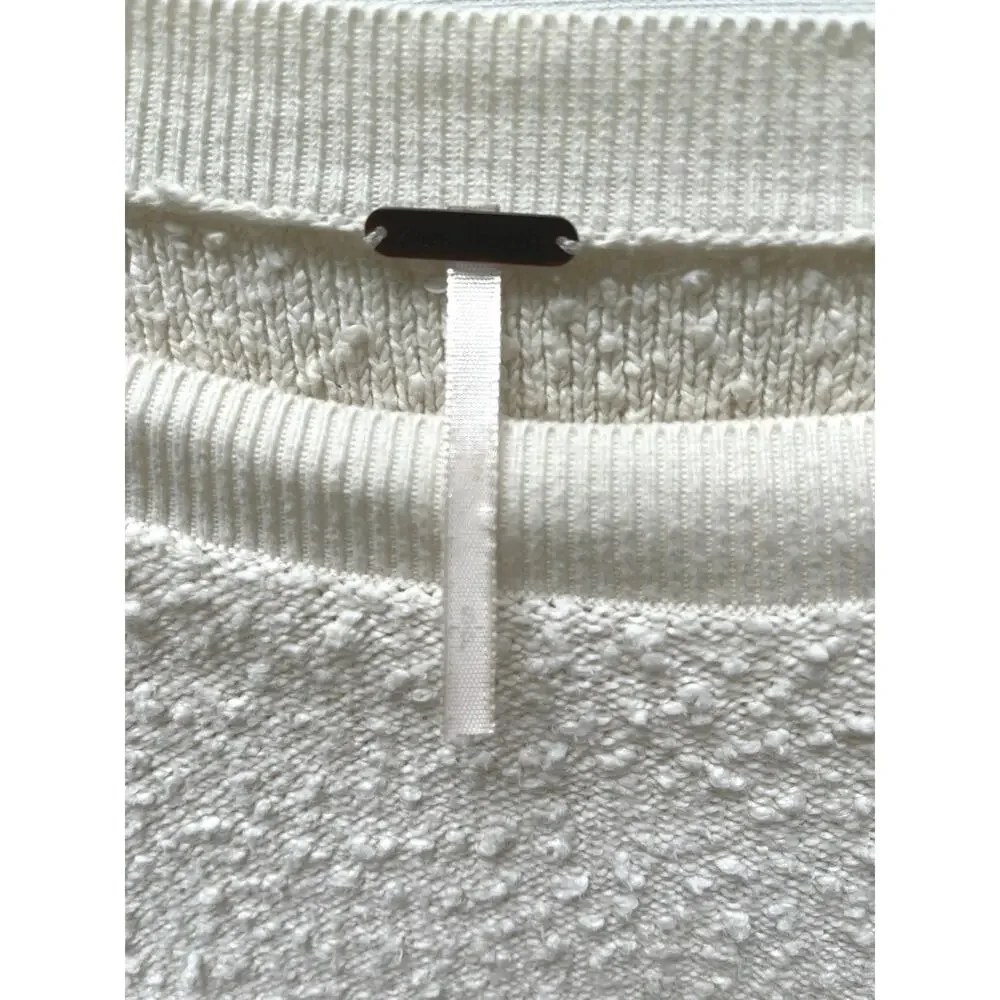 Free People Sweater Terry Cloth Popcorn Knit Long Sleeve Crewneck Pullover S